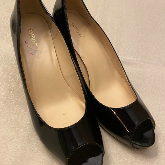 Black Patton Leather Heels - Picture 2 of 4